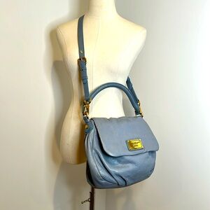WOW beautiful Birds Egg Blue  Classic Q lil leather Marc Jacob’s bag.